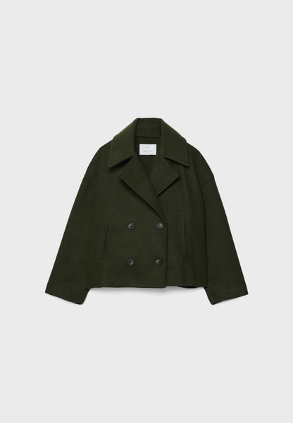 Women's Warm Wool Blend Short Coat | Elegant Double-Breasted Winter Outerwear 7
