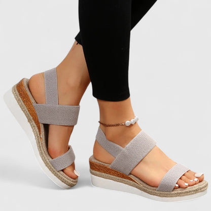 Astra | Knit Wedge Comfort Sandals