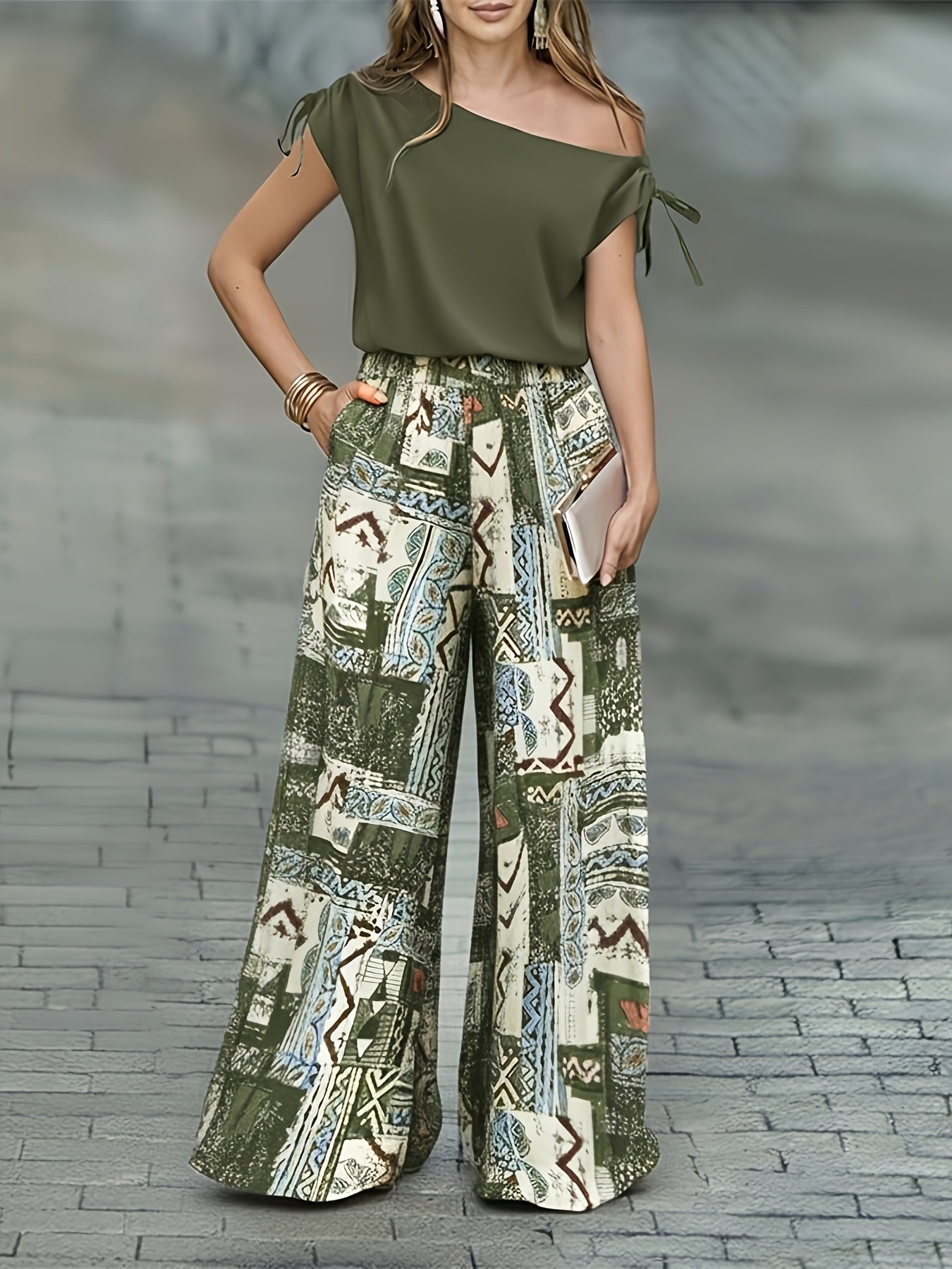 Yvonne | Two-Piece Wide-Leg Trouser Set