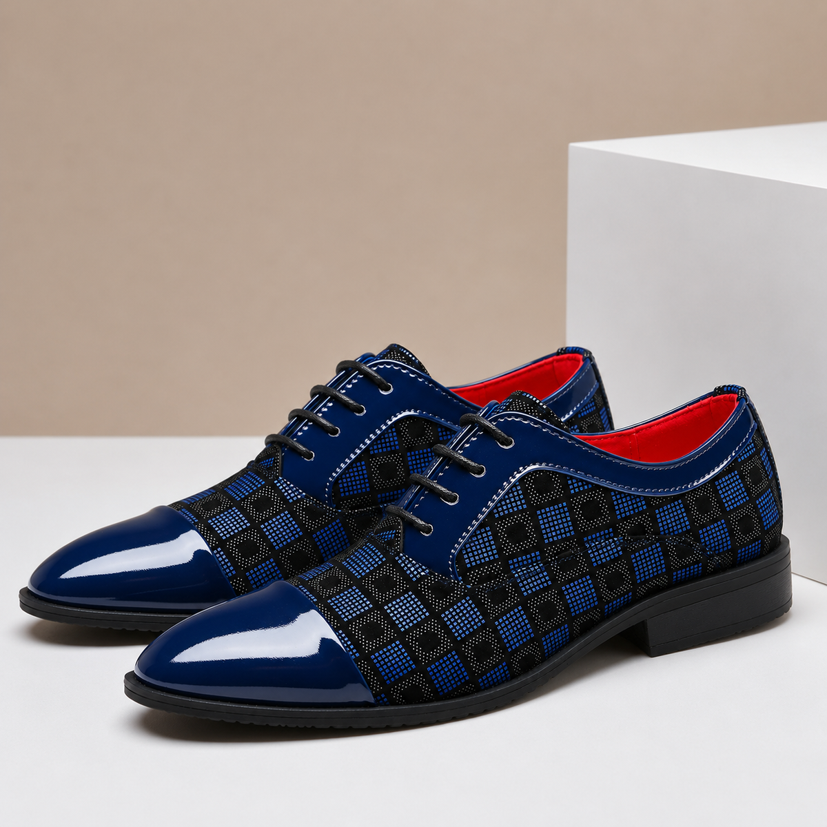 Valente | Men's Patterned Genuine Leather Shoes