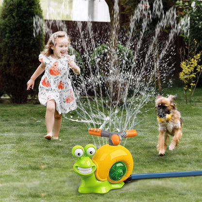 2 in 1 Outdoor Yard 360°Roating Spray Water Sprinkler Baseball Toy with 4 Baseballs