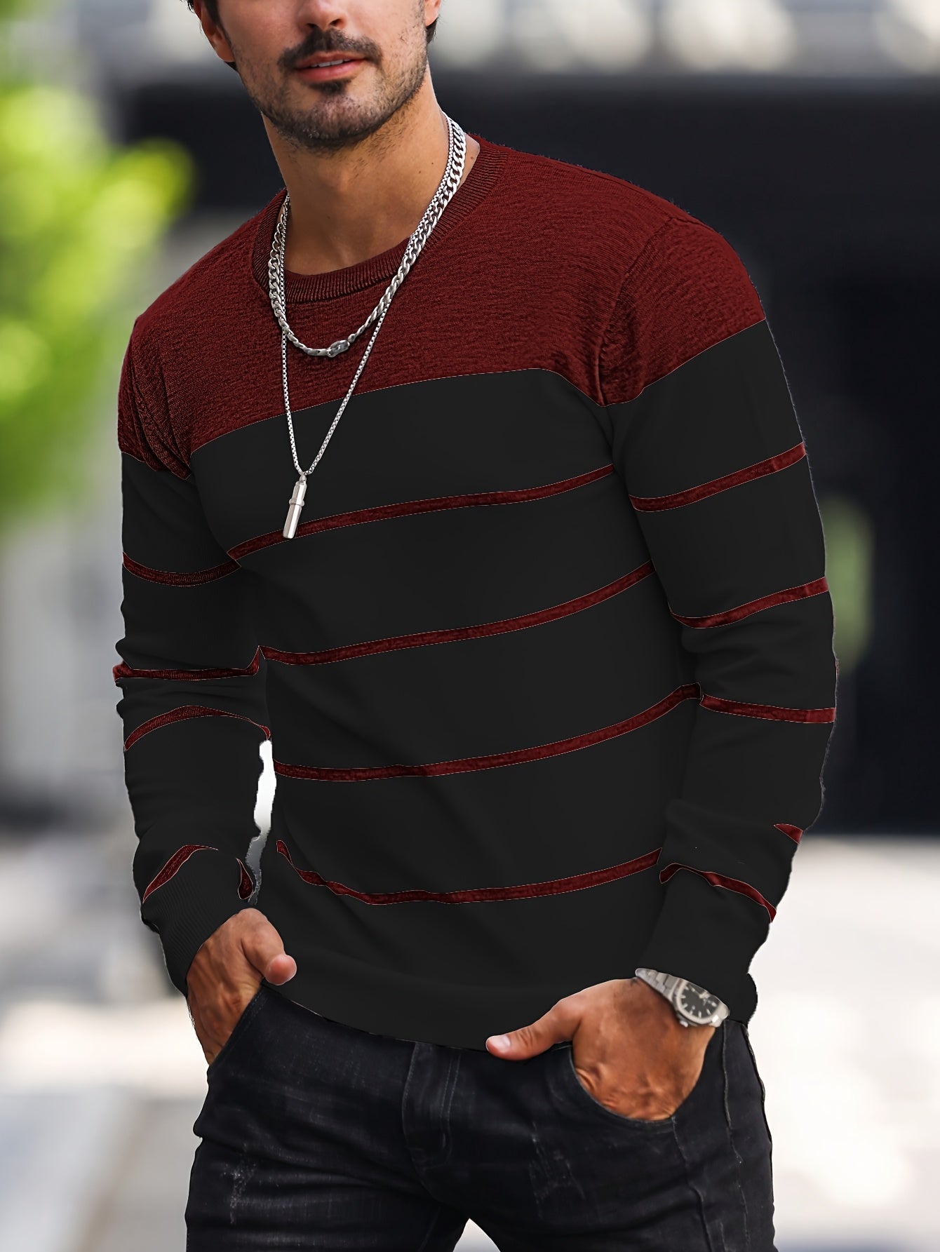 Barnaby | Striped Crew Neck Sweater