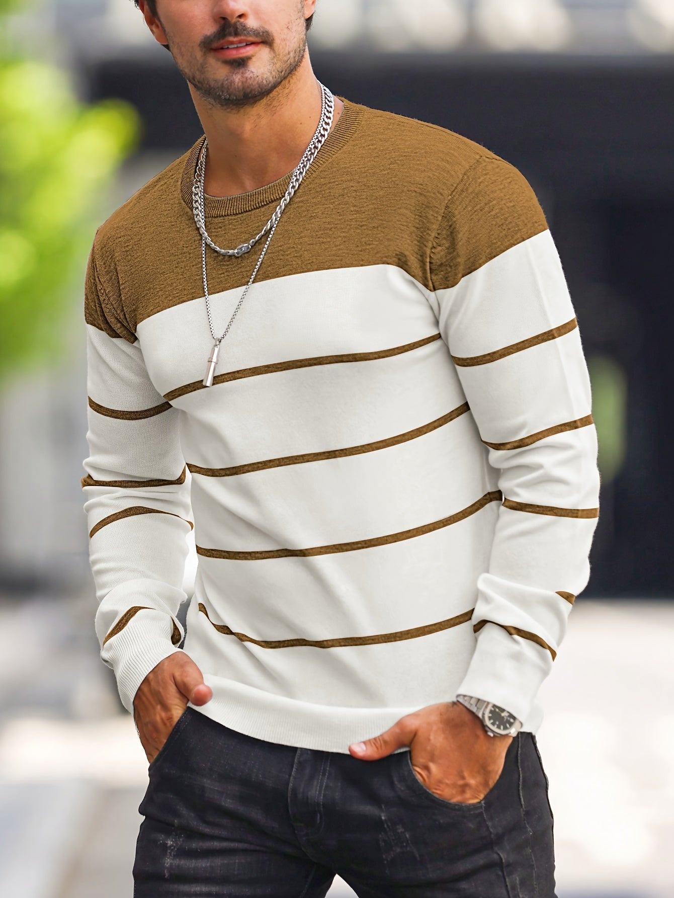 Barnaby | Striped Crew Neck Sweater