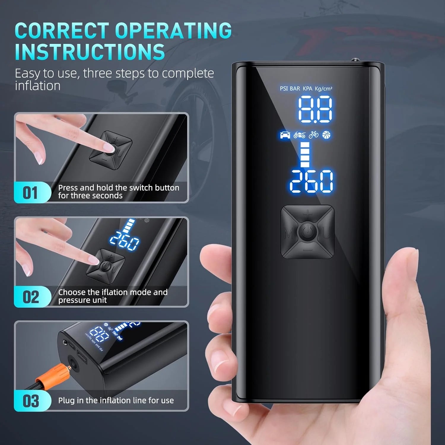 GloryPump All-In-One Portable Air Pump