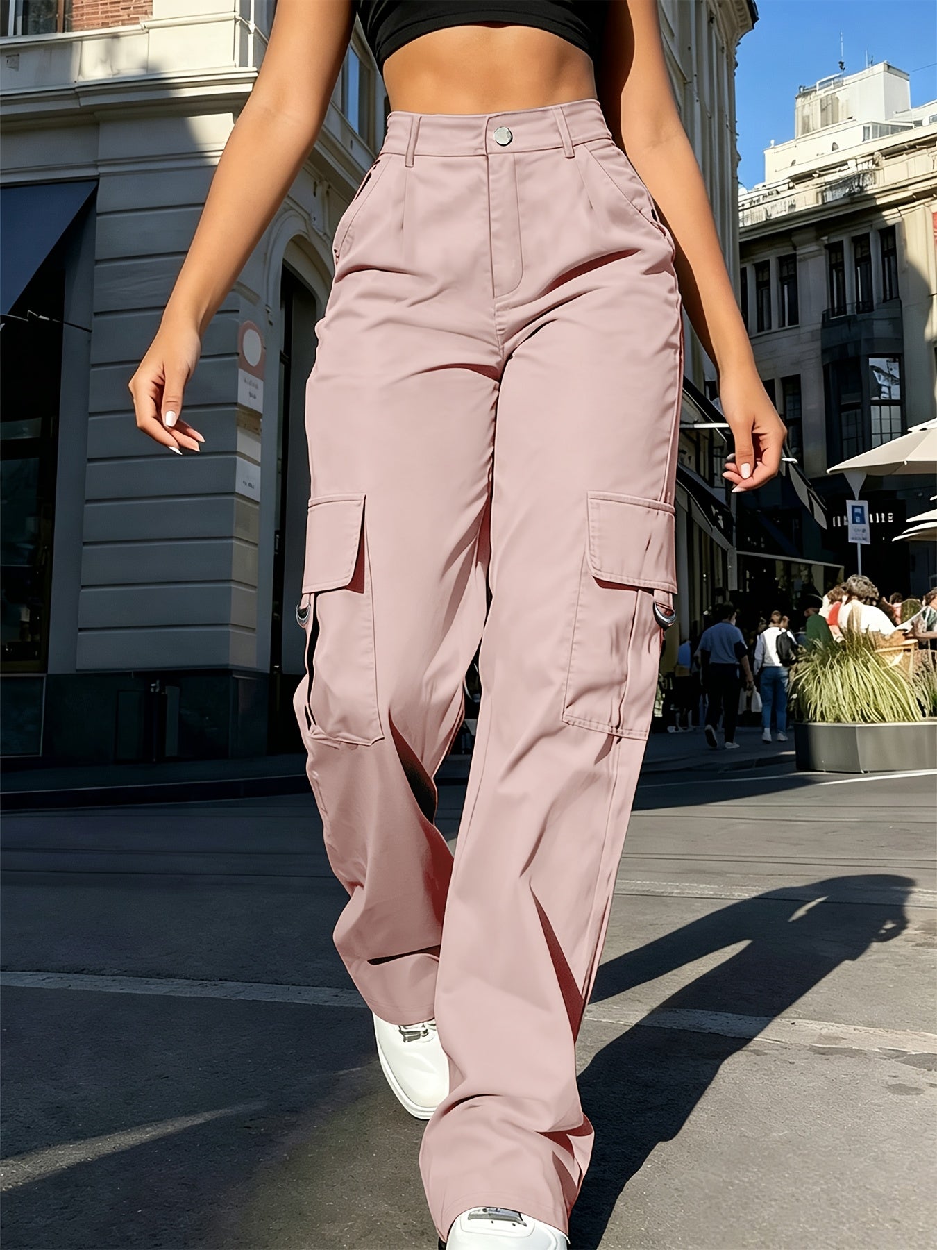 Women's High-Waisted Cargo Pants