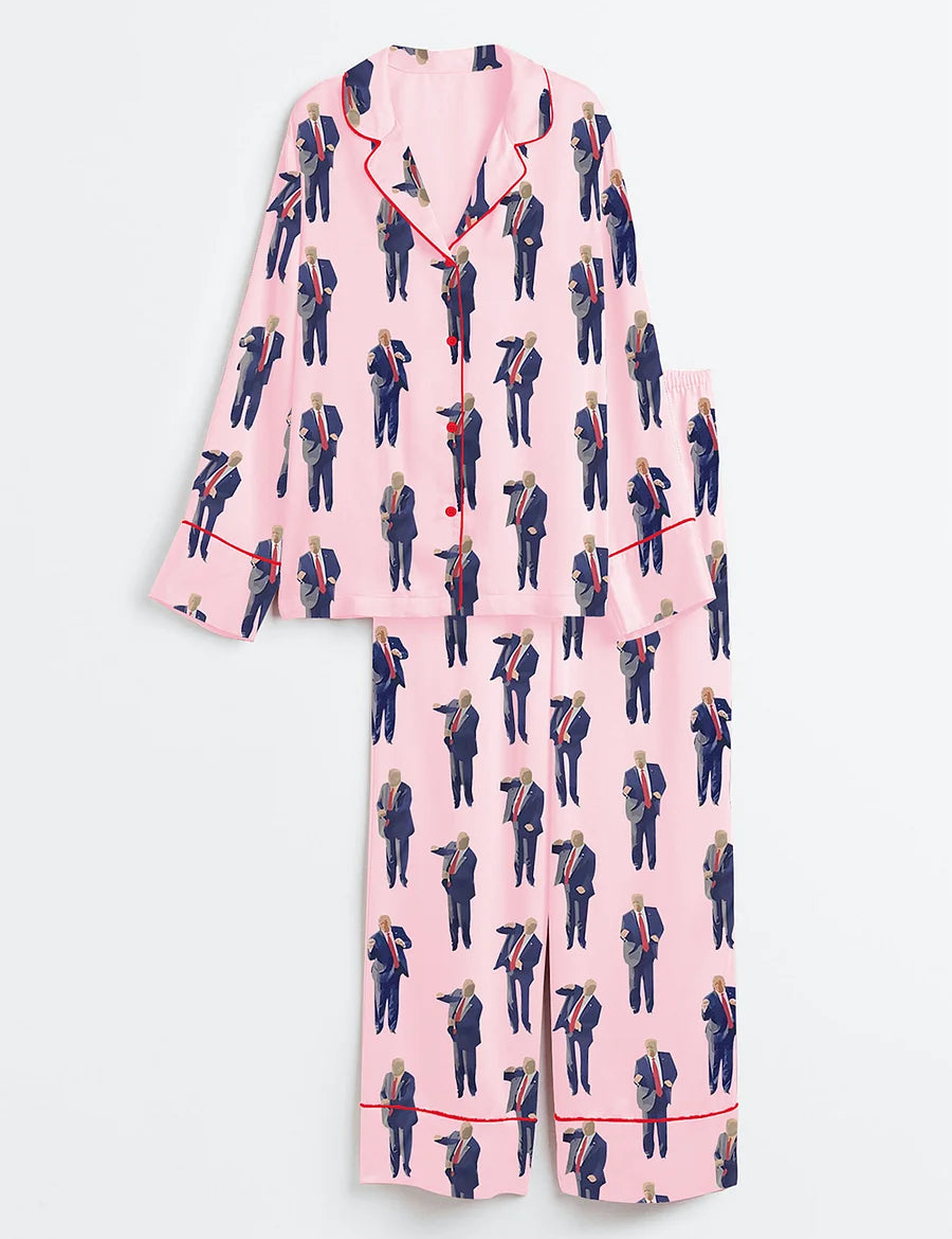 Women's America DJ Long Sleeve Pajama Set