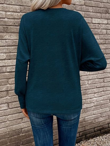 Women's Cowl Neck Long Sleeve Top