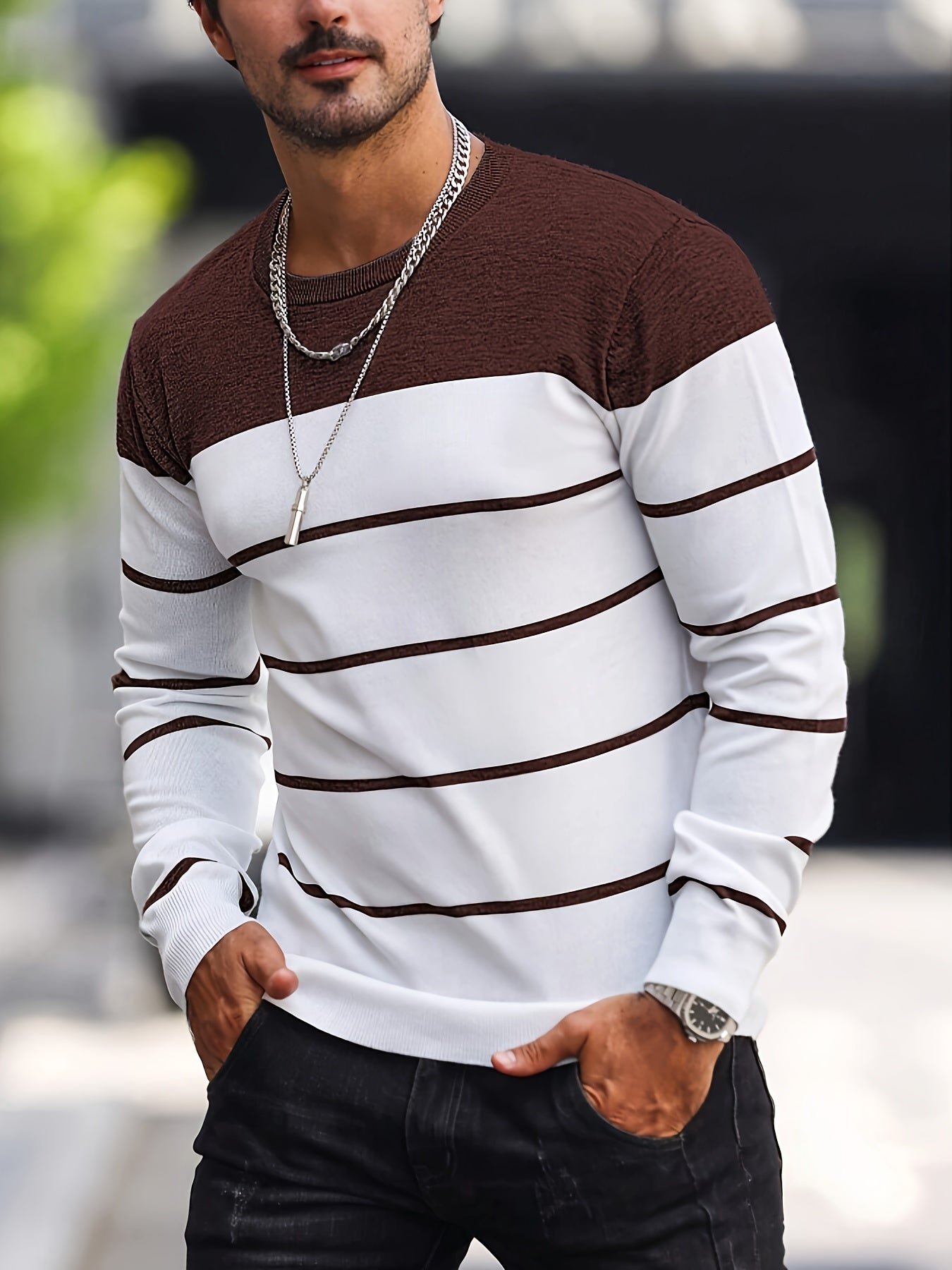 Barnaby | Striped Crew Neck Sweater