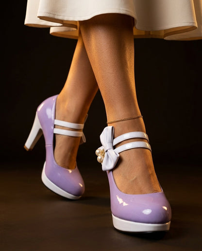 Elowen | Women's Pearl Bow Heels