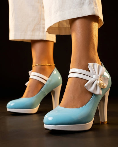 Elowen | Women's Pearl Bow Heels