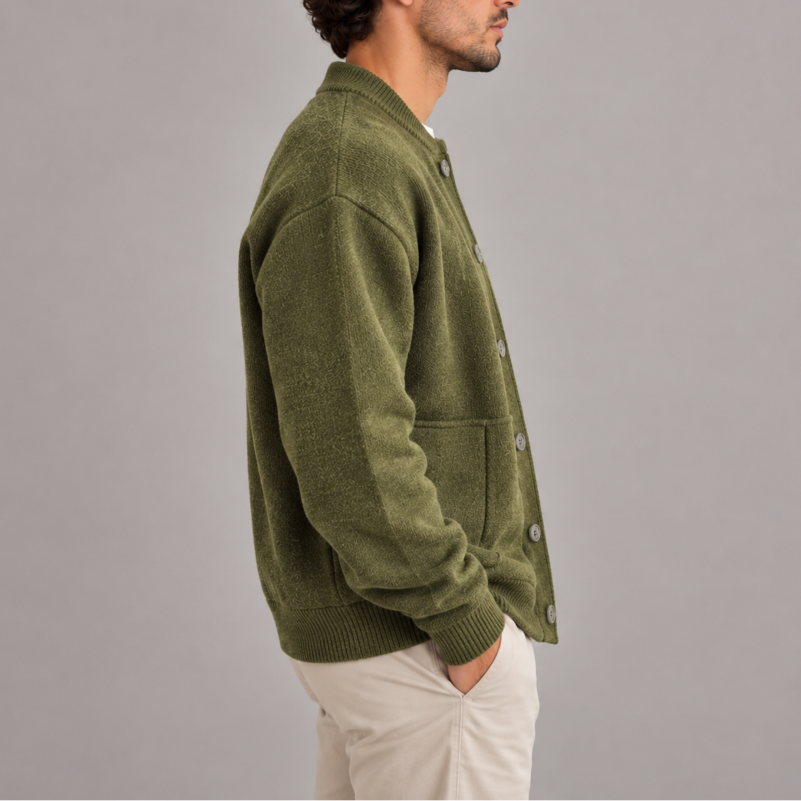 Rowley | Textured Button-Up Knit Cardigan