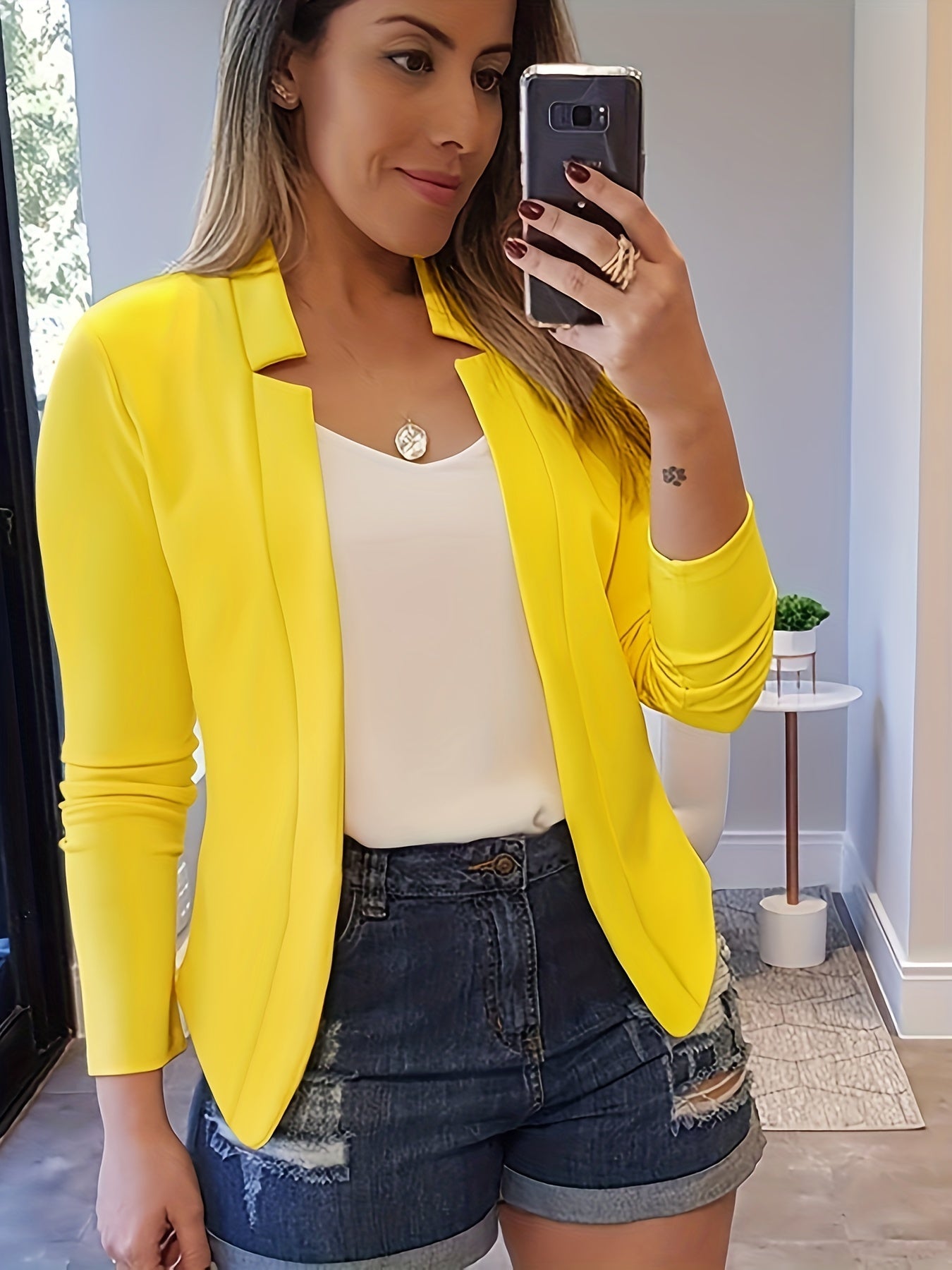 Women's Open Front Blazer Jacket