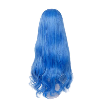 Girls Wonderland Princess Chloe Costume Blue Long Sleeve Dress Bag and Wig 3pcs Full Set for Cosplay Events