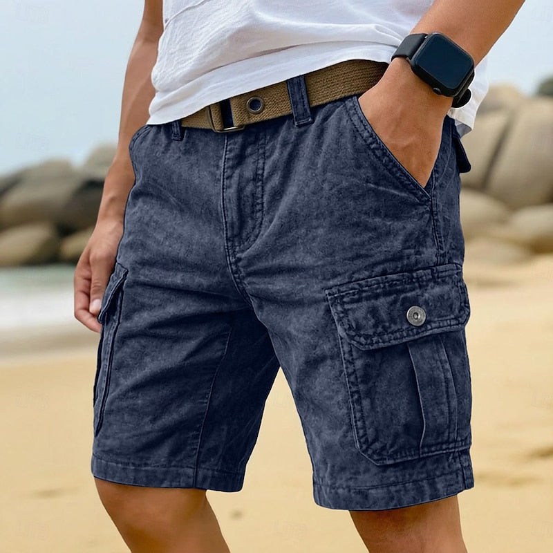 Rocco | Washed Cotton Cargo Shorts