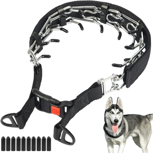 Dog Training Collar with Buckle For Large Dogs（Removable cap）