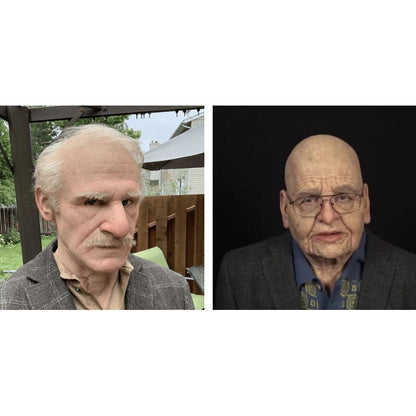 Creepy Old Man Mask – Realistic Latex Halloween Mask for Adults