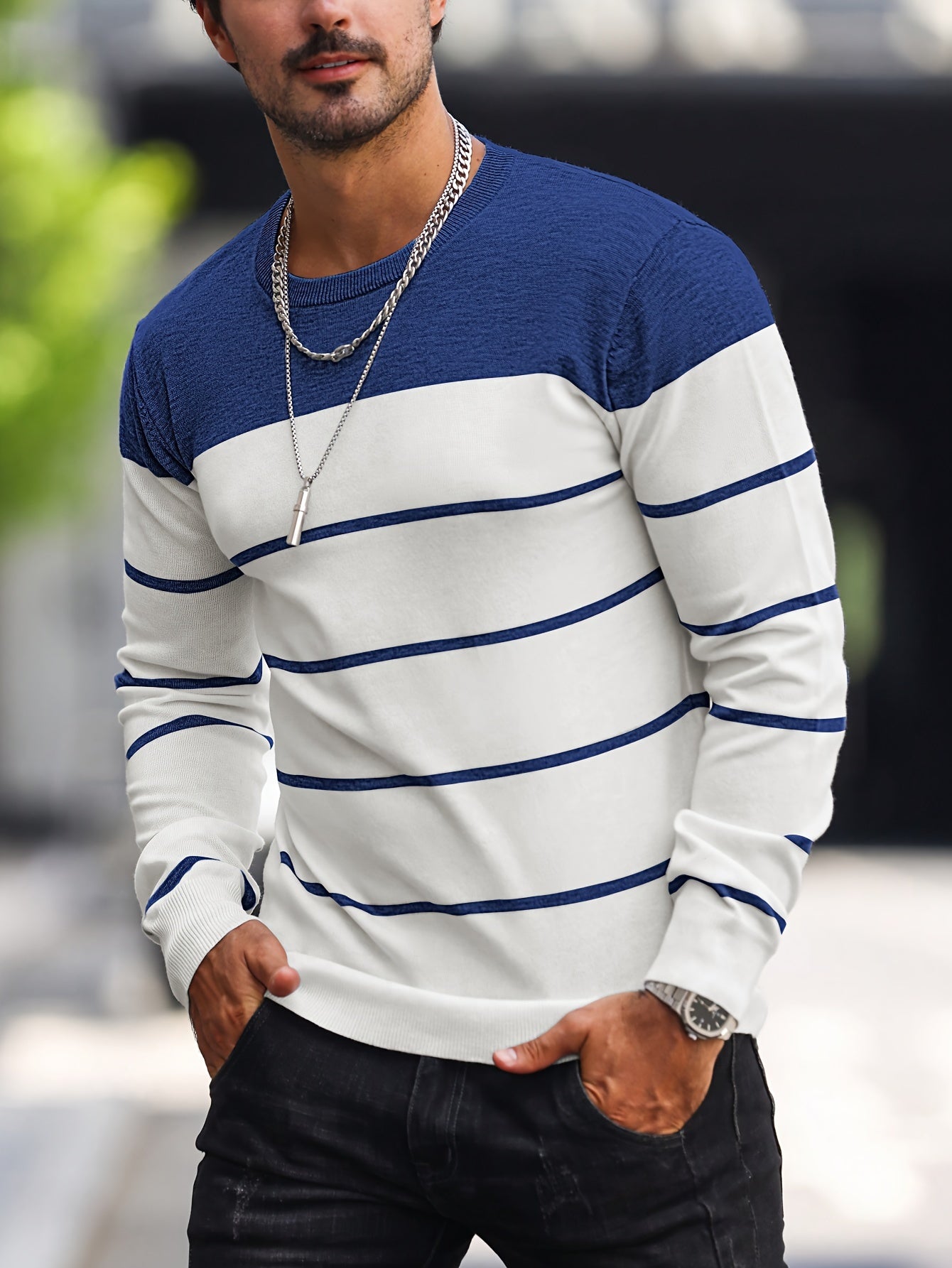 Barnaby | Striped Crew Neck Sweater