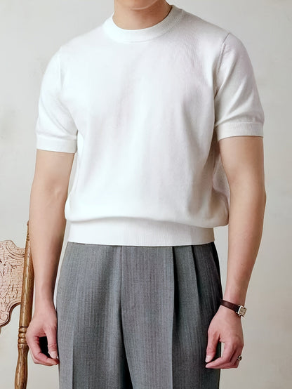 Reid – Refined Short Sleeve Knit Polo Shirt
