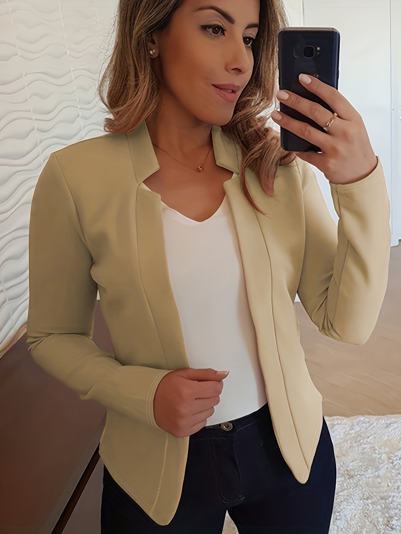 Solene | Open Front Blazer Jacket
