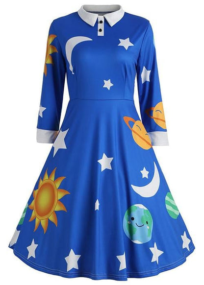 Ms Frizzle Costume Dress - Magic School Bus Solar System Swing Dress