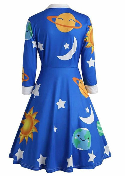 Ms Frizzle Costume Dress - Magic School Bus Solar System Swing Dress