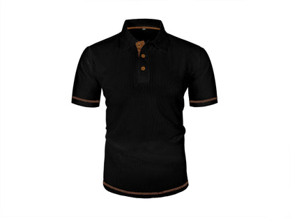 Harrison | Men's Textured Knit Polo Shirt
