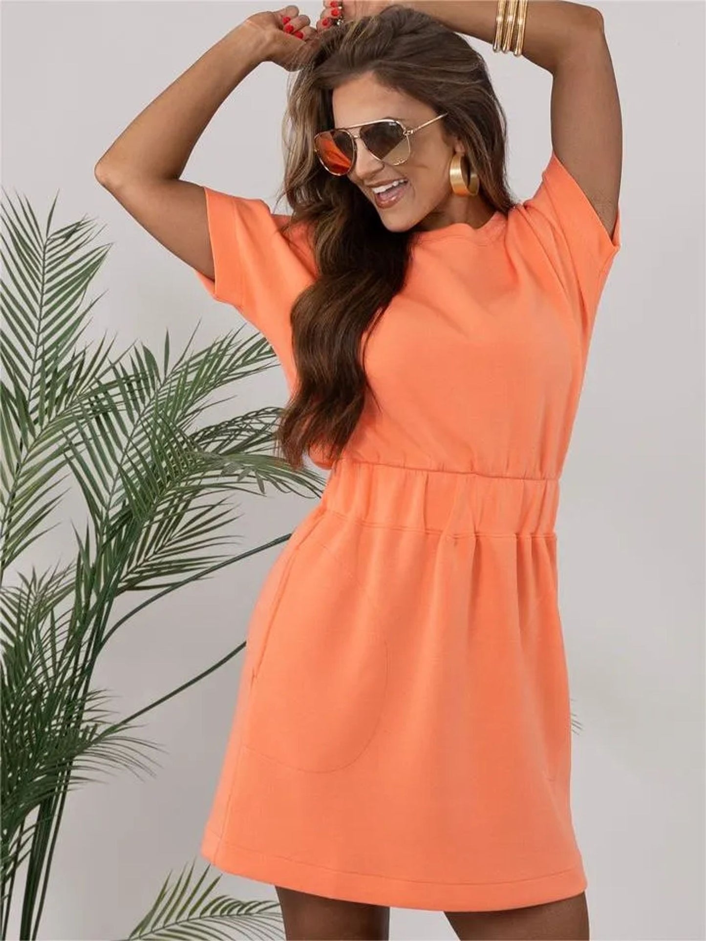 Air Essential Cinched T-Shirt Dress