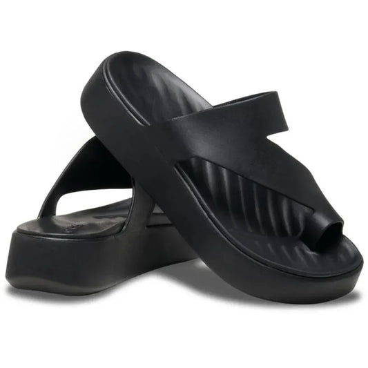 Toe Loop Platform Slide Sandals