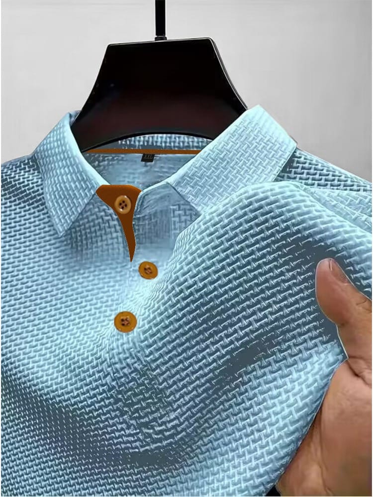 Harrison | Men's Textured Knit Polo Shirt