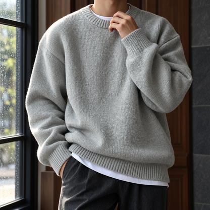 Aaron | Textured Crewneck Sweater