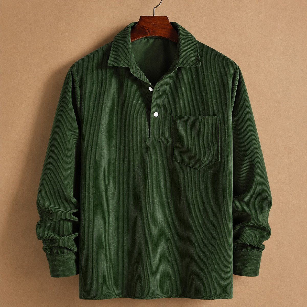 Leon | Long Sleeve Corduroy Polo