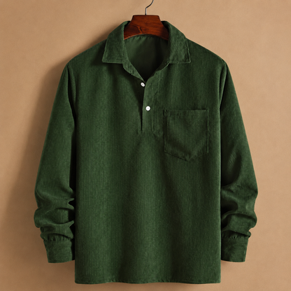 Leon | Long Sleeve Corduroy Polo