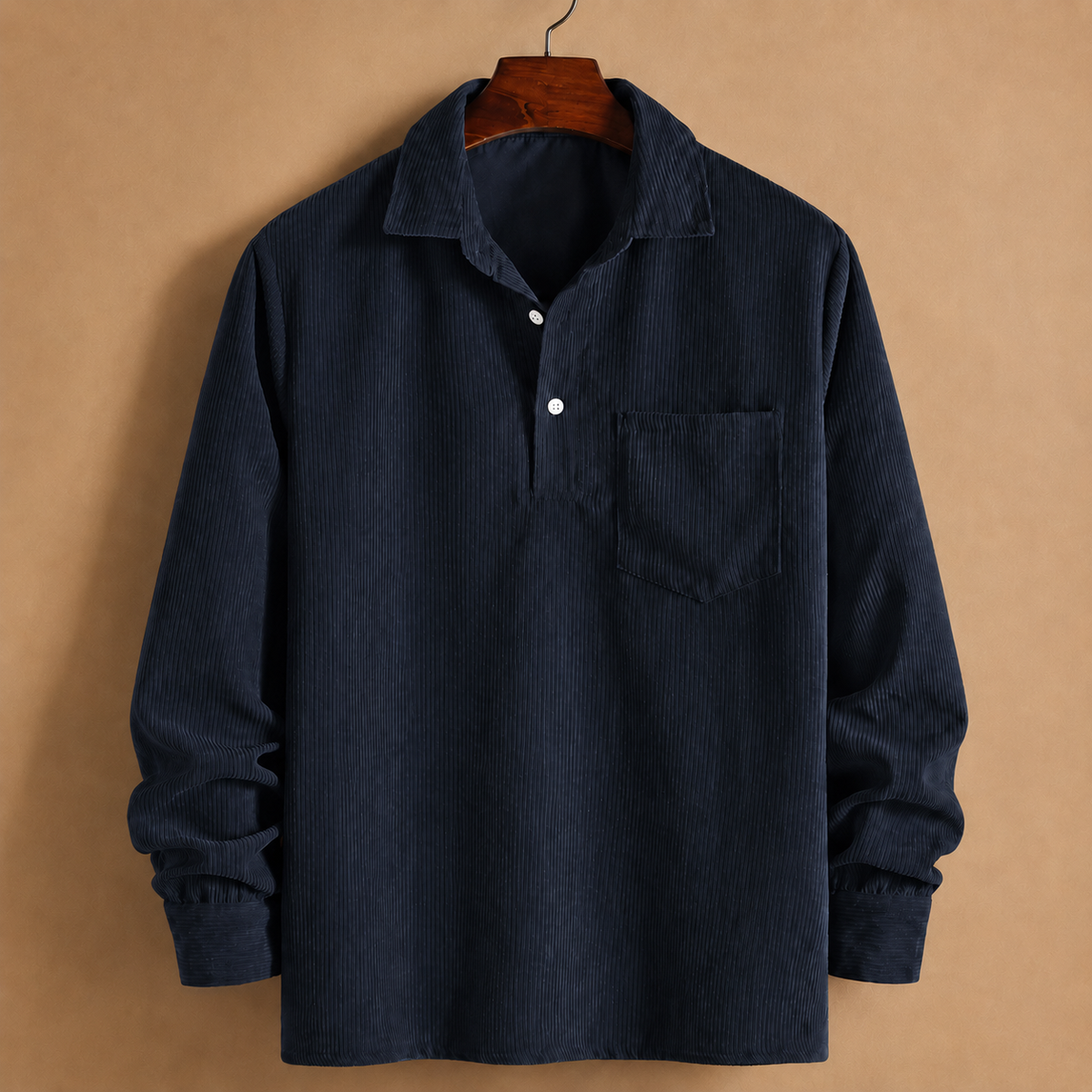 Leon | Long Sleeve Corduroy Polo