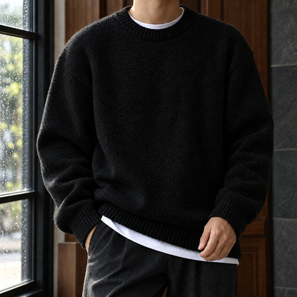 Aaron | Textured Crewneck Sweater