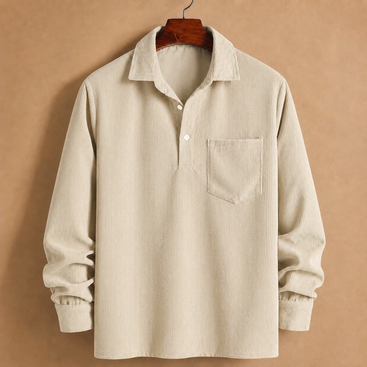 Leon | Long Sleeve Corduroy Polo
