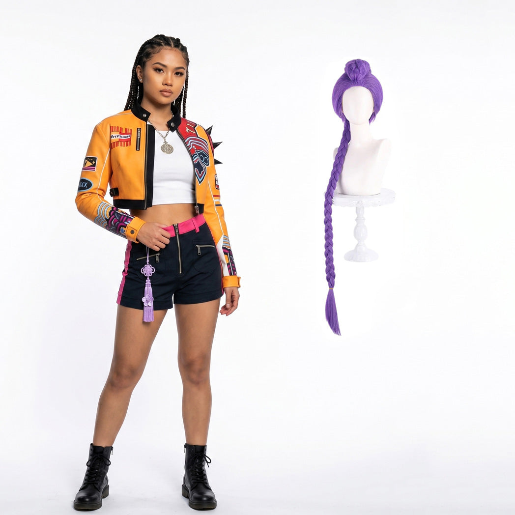 KPop Rumi 6-Piece Costume Deluxe Rumi Cosplay Yellow Jacket Shorts Full Set