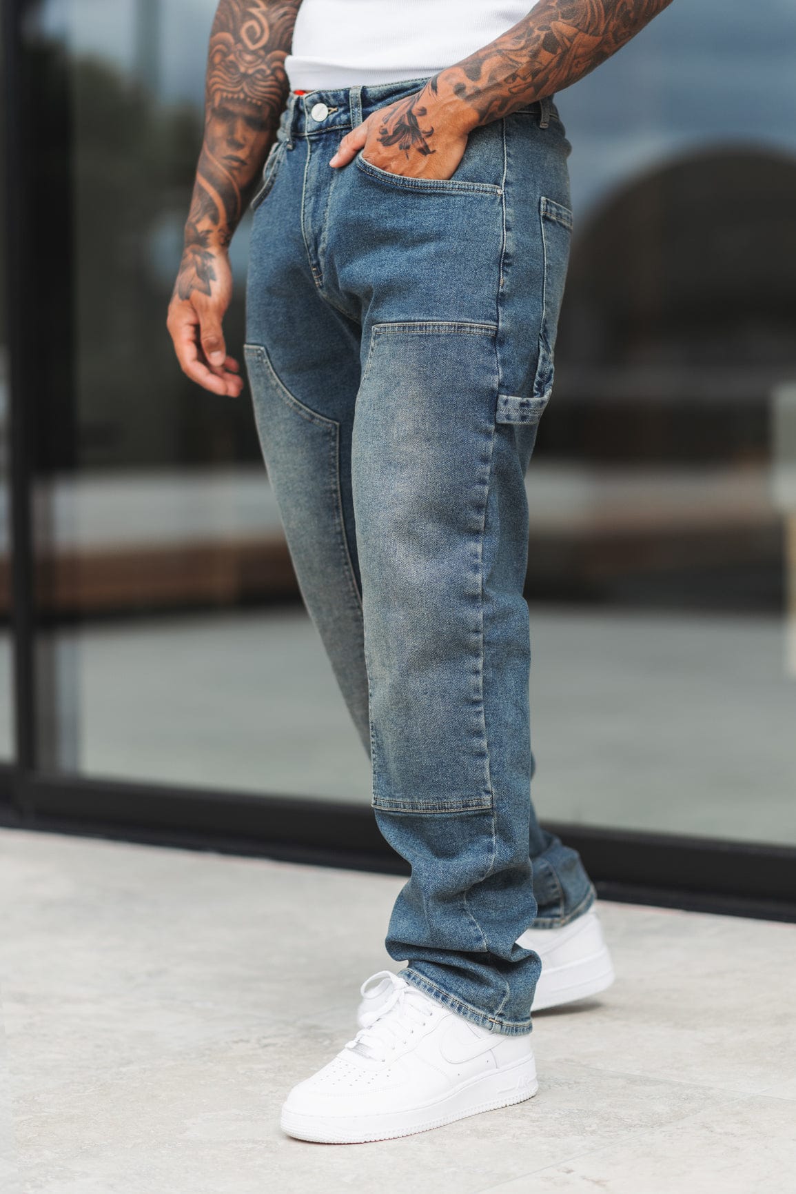 Zenith | Carpenter Jeans in Washed Stone Blue