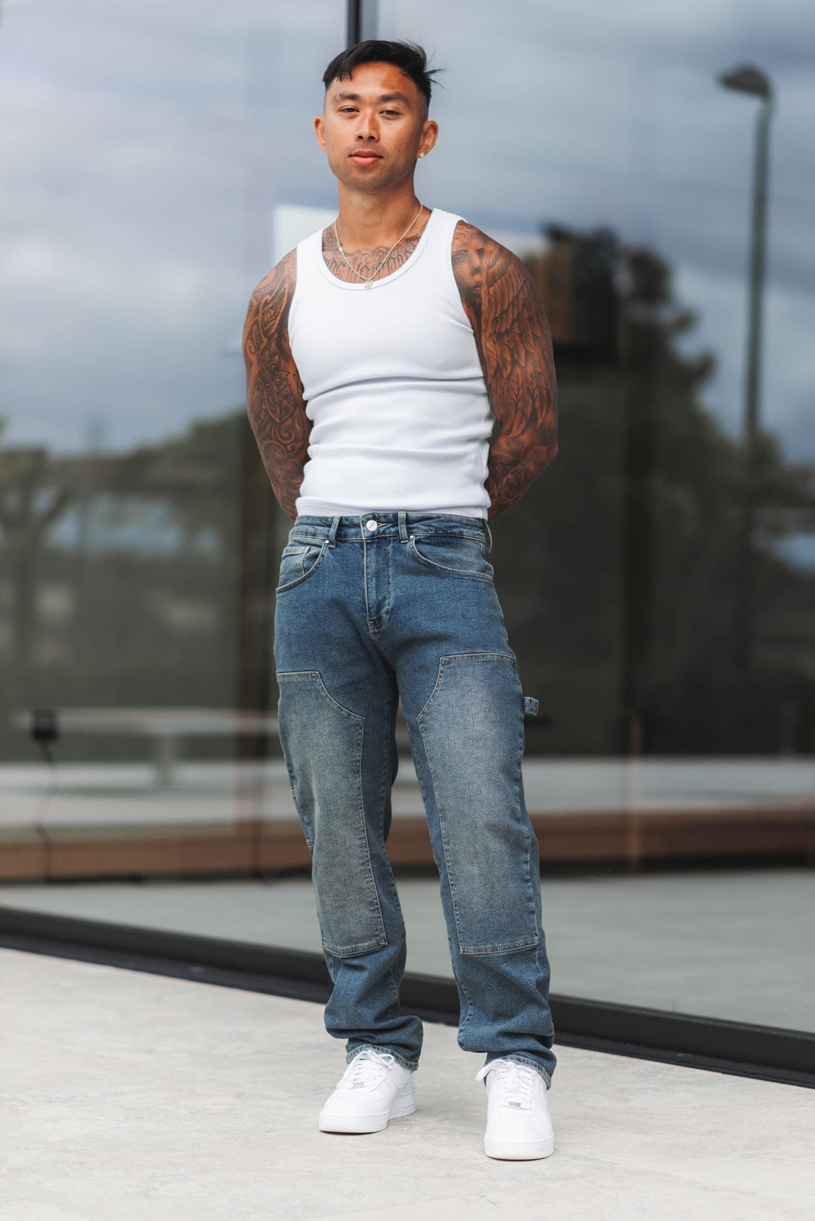 Zenith | Carpenter Jeans in Washed Stone Blue