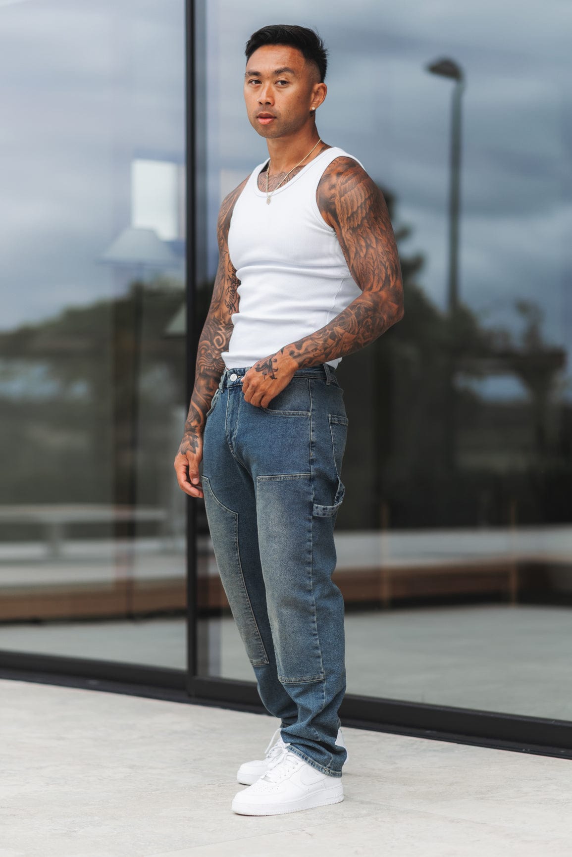 Zenith | Carpenter Jeans in Washed Stone Blue