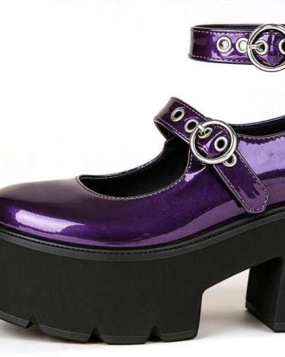 Wren | Women's Purple Platform Mary Janes