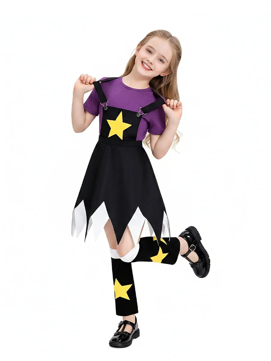 Lily Love Braids Costume Poppy Playtime Cosplay Outfit Lily Shirt Dress and Leg Warmers
