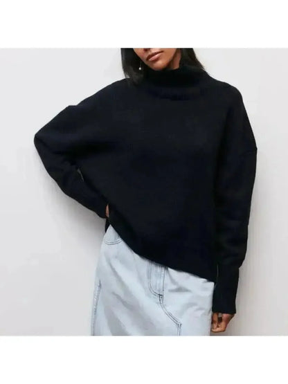 Bequia | Women's Oversized Turtleneck Knit Sweater