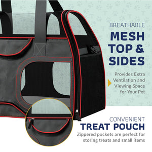 Luxury Rider™ Pet Carrier with Removable Wheels and Telescopic Handle