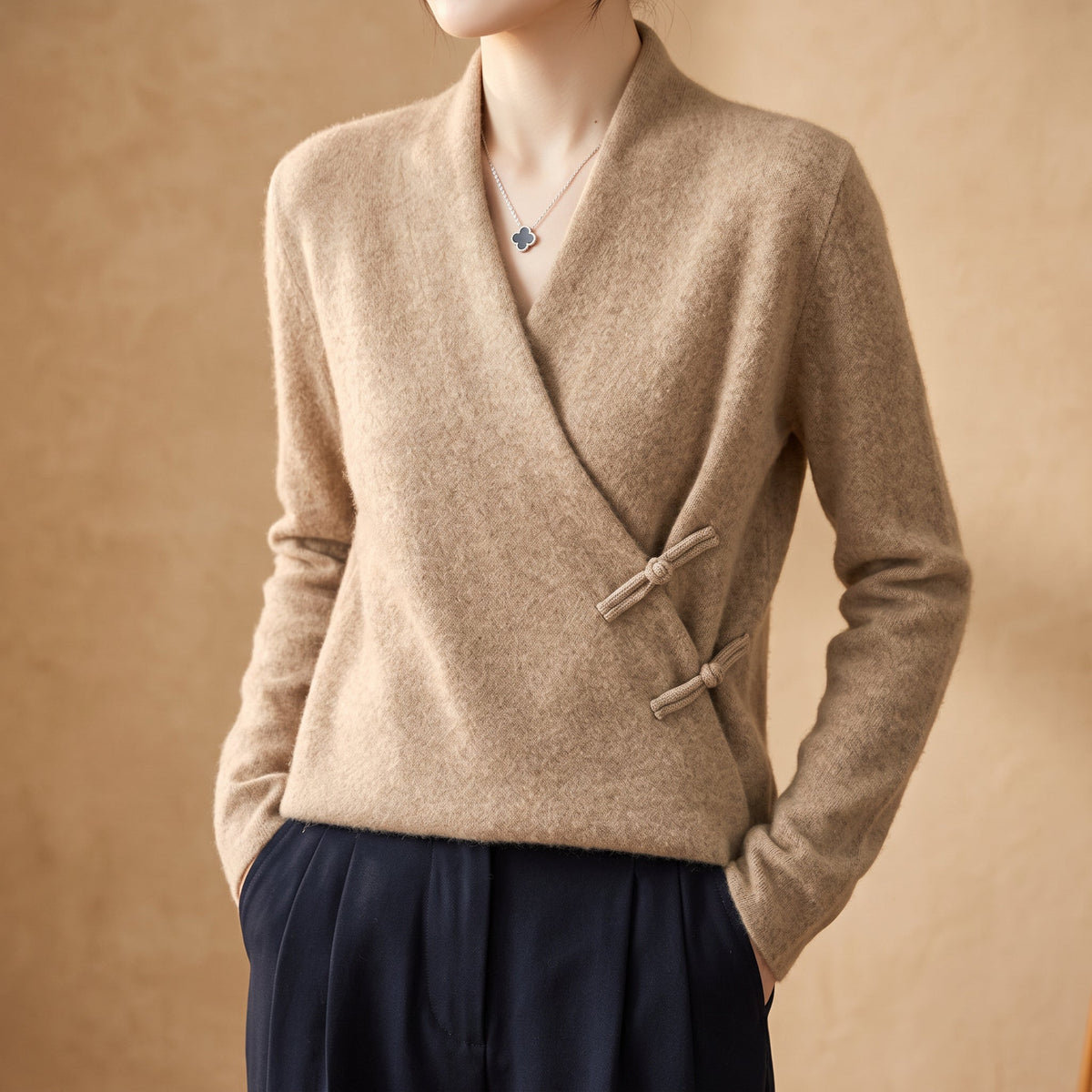 Naomi | Merino Wool Wrap Sweater