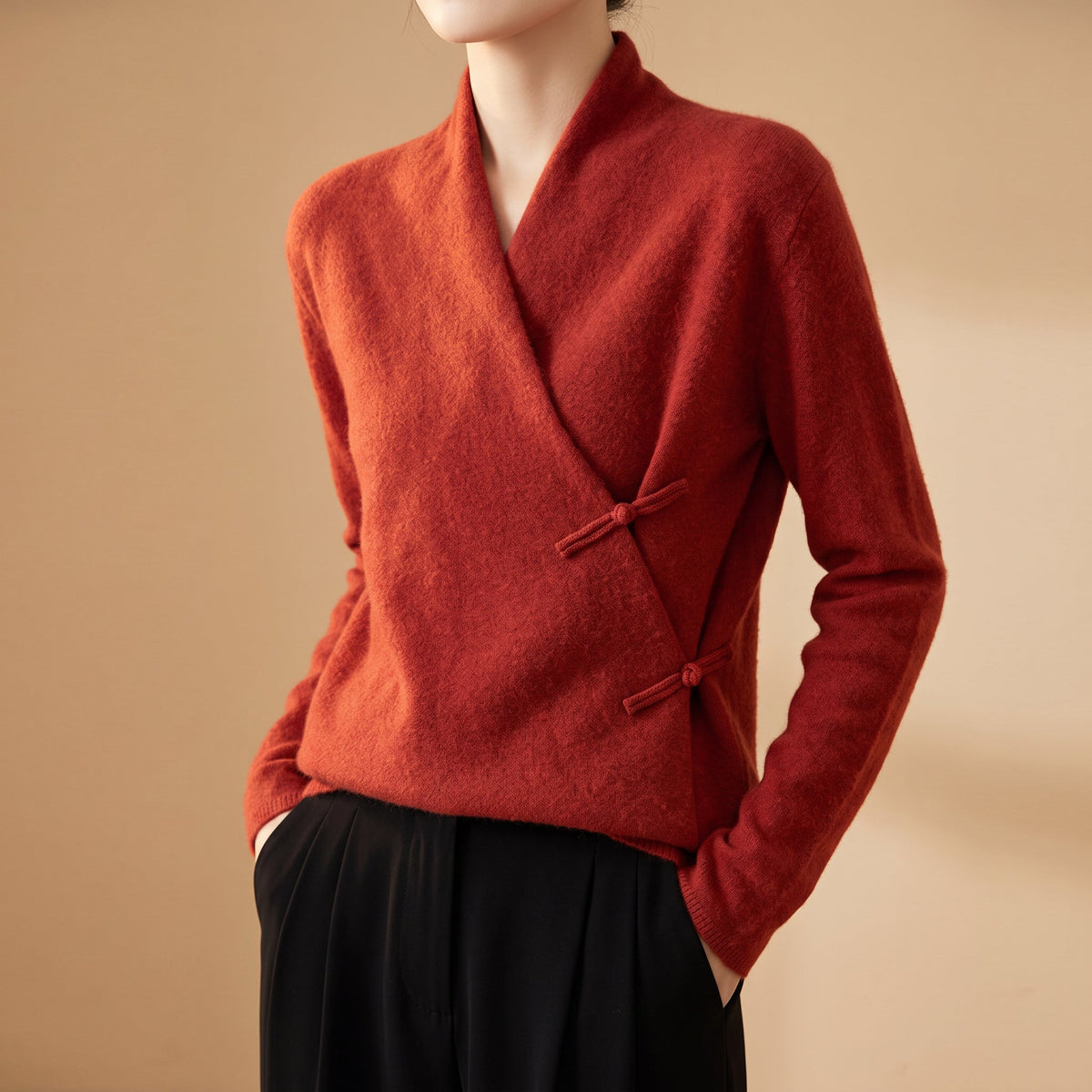 Naomi | Merino Wool Wrap Sweater