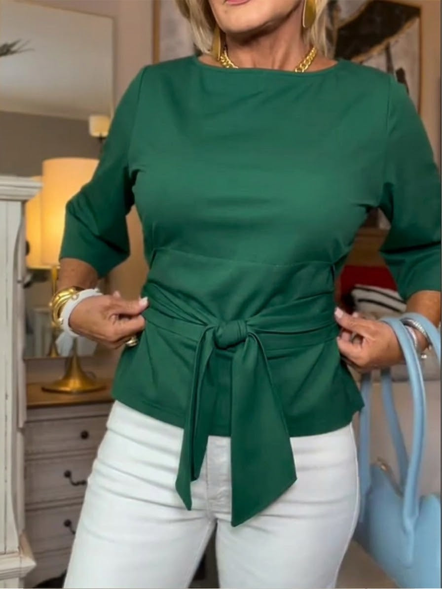 Casual Tie-up Cotton T-shirt