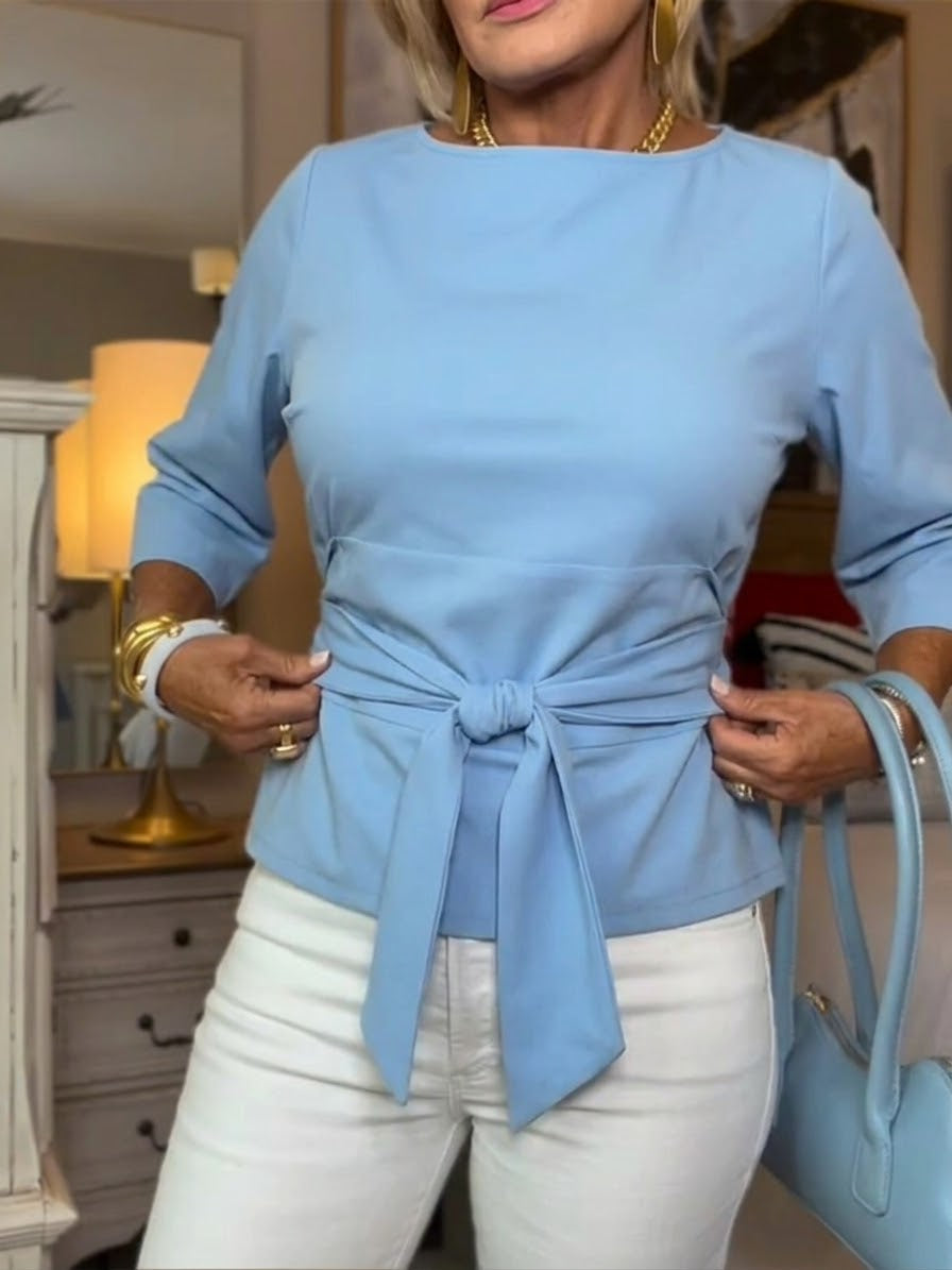 Casual Tie-up Cotton T-shirt