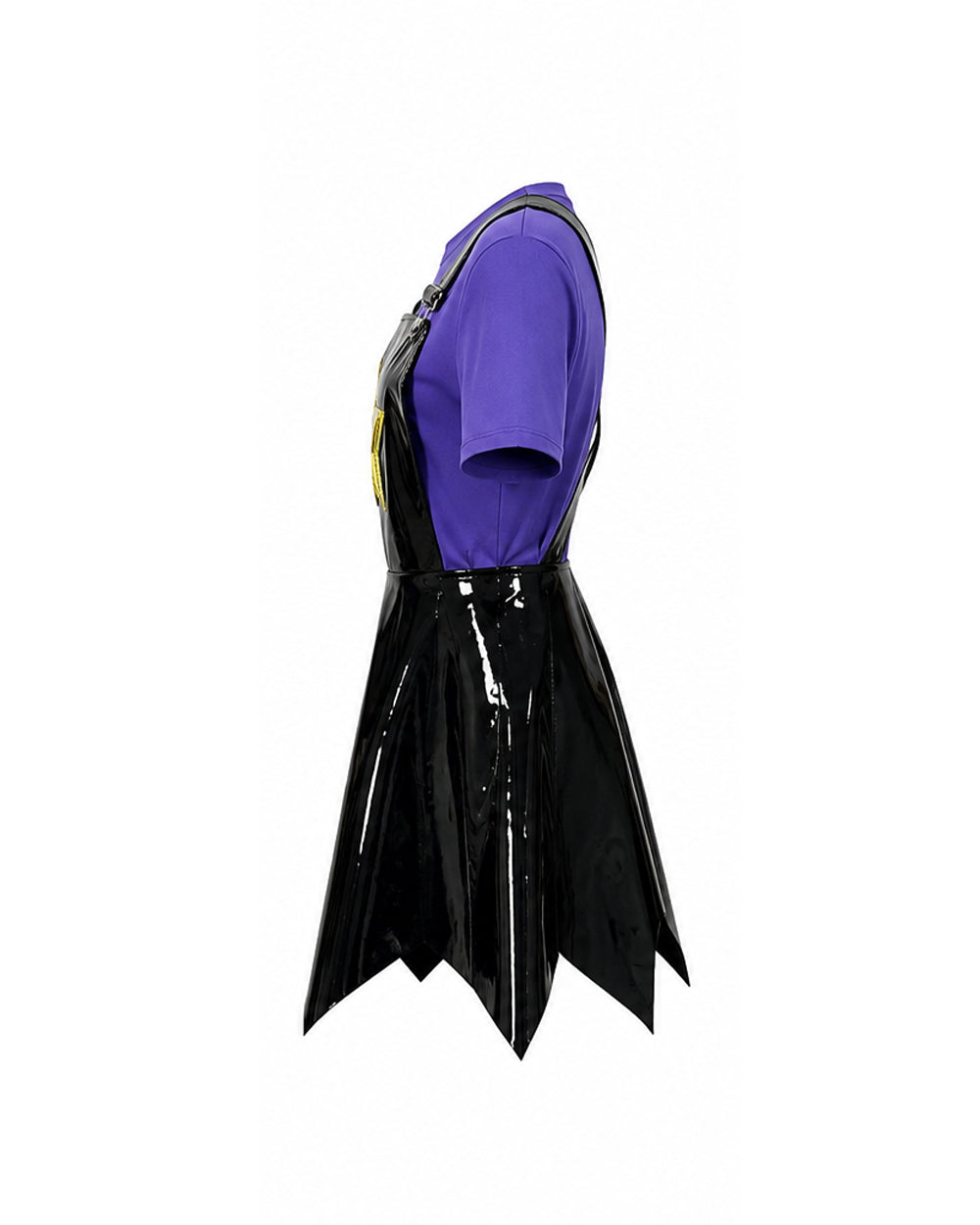 Kids Lily Chapter 5 Costume 2026 Game Play 3-Piece Lily Cosplay Purple Faux Leather Dress Shirt and Leg Sleeves