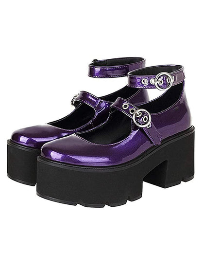Wren | Women's Purple Platform Mary Janes