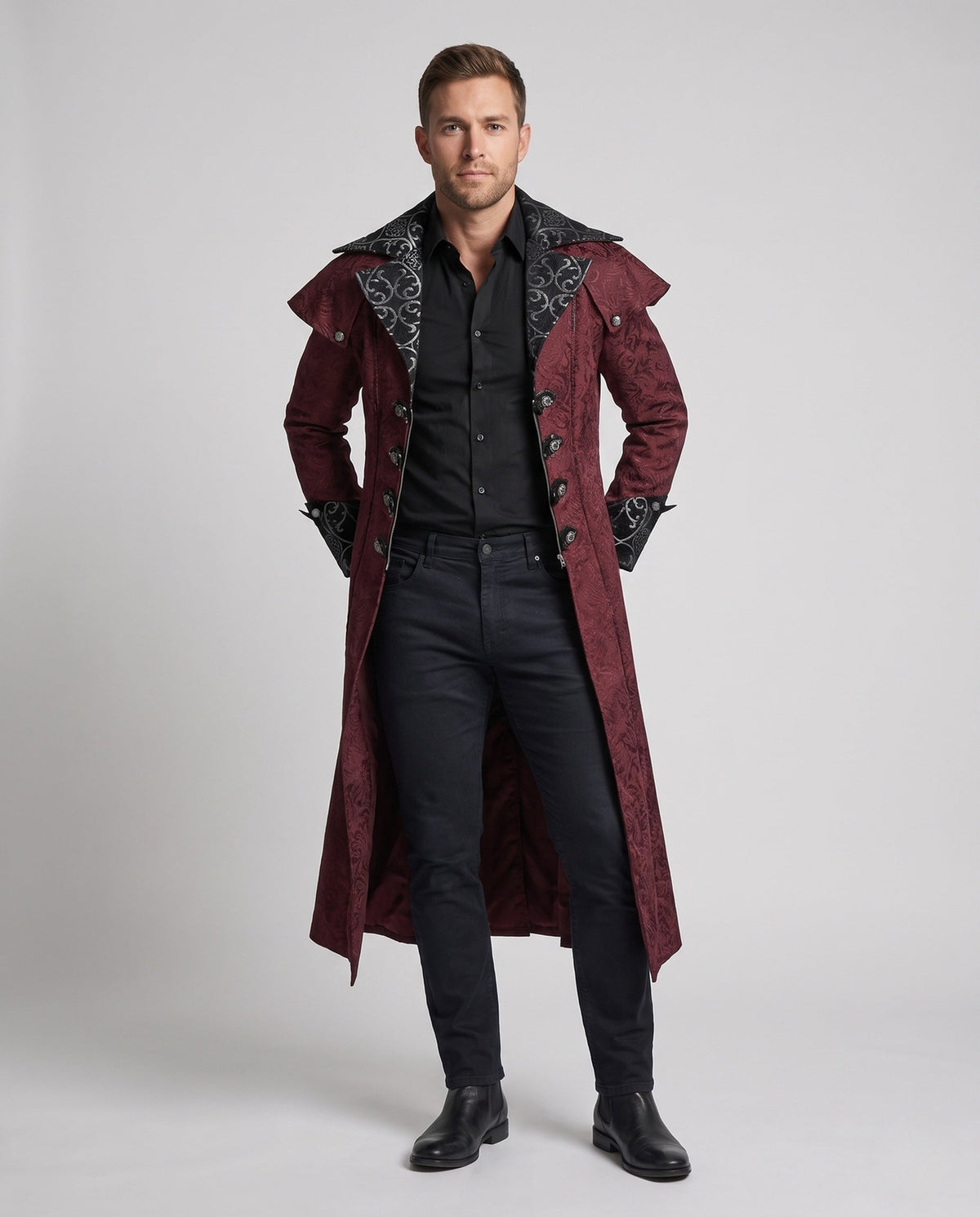 Ravenwood | Gothic High Collar Coat